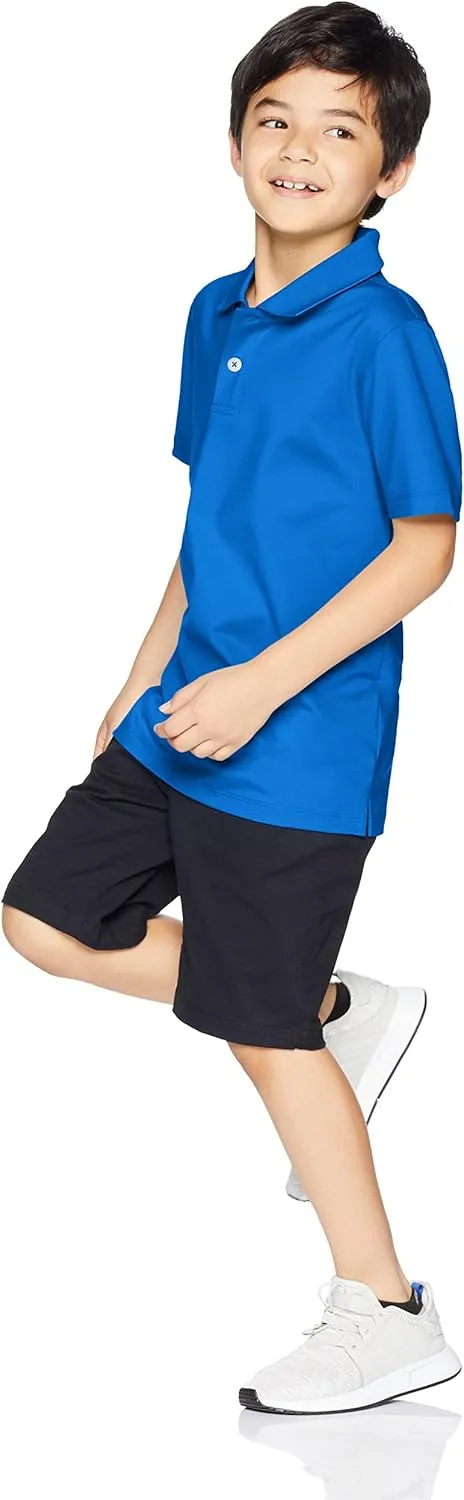 Amazon Essentials Boys and Toddlers' Active Performance Polo Shirts, Pack of 2