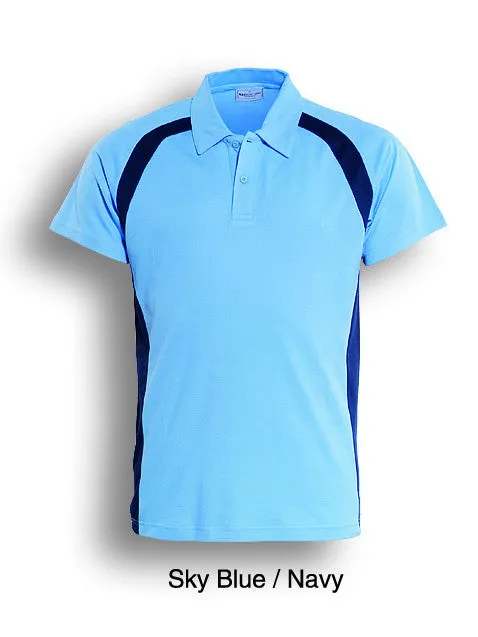 Bocini Kids Team Essentials Short Sleeve Contrast Panel Polo (2nd 5 colors)-(CP0939)
