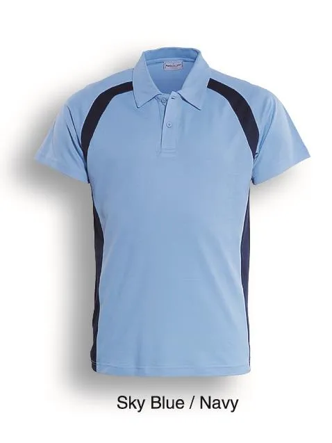 Bocini Kids Team Essentials Short Sleeve Contrast Panel Polo (2nd 5 colors)-(CP0939)