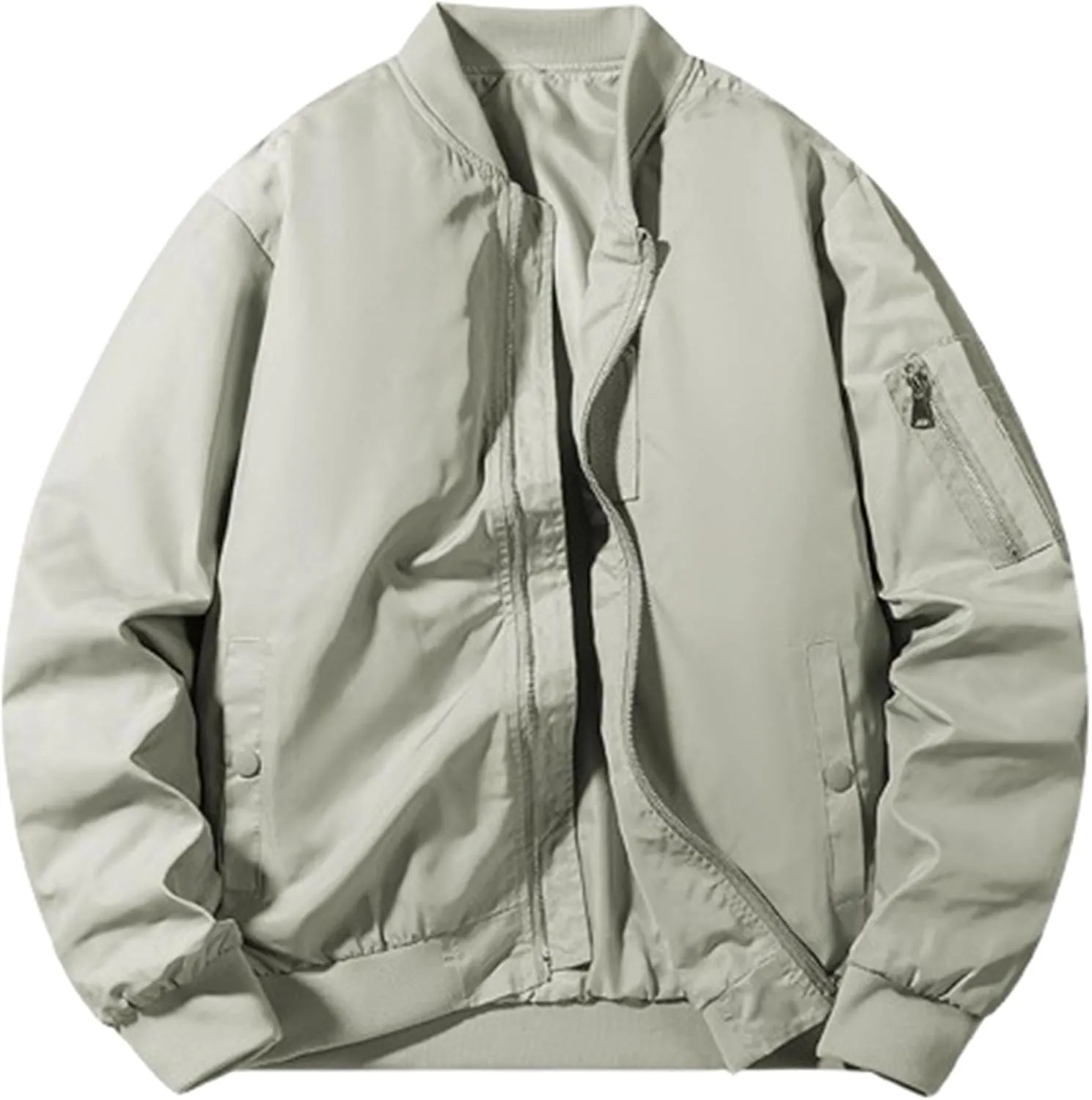 DGHM-JLMY Men's Warm Winter Padded Bomber Jacket Casual Baseball Collar Tactical Coat Outdoor Fall Windbreaker Coats Outwear