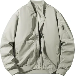 DGHM-JLMY Men's Warm Winter Padded Bomber Jacket Casual Baseball Collar Tactical Coat Outdoor Fall Windbreaker Coats Outwear