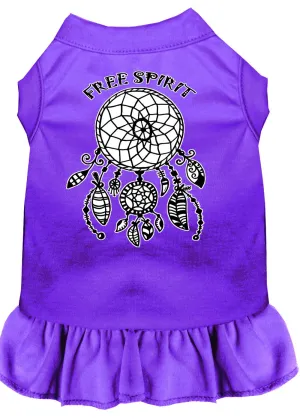 Free Spirit Screen Print Dog Dress Purple Xl (16)