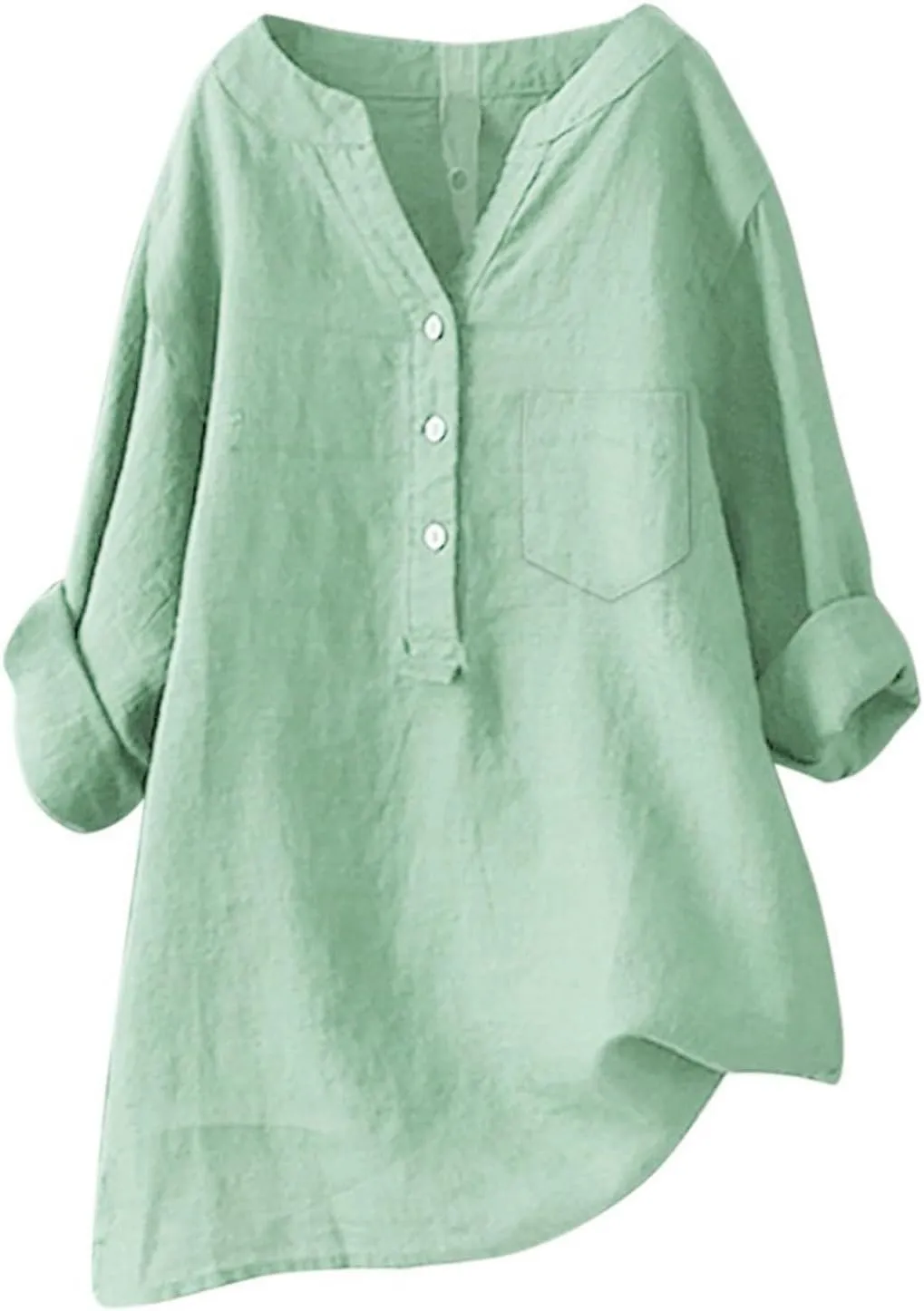 Linen Shirt for Women Breathable Tops Loose Crewneck Tops Womens Daily t Shirts Summer Shirts for Women 2025