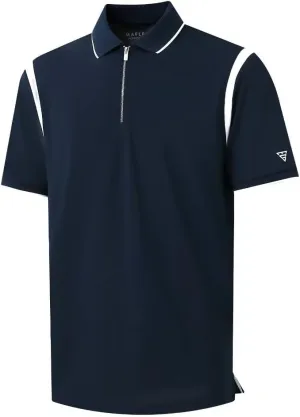 M MAELREG Polo Shirts for Men Short Sleeve Casual Dry Fit Lightweight Performance Moisture Wicking Zipper Mens Golf Shirts