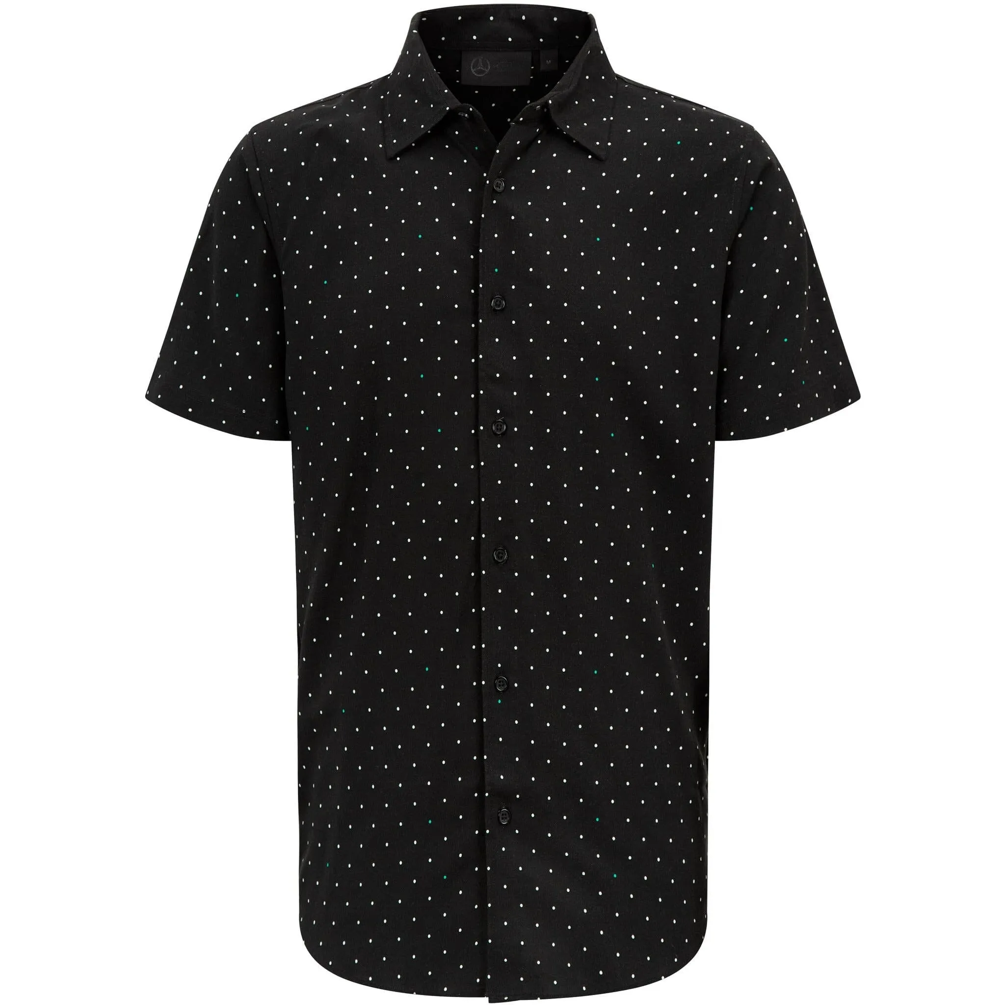 Mercedes AMG Petronas F1 Men's Polka Dot Button-Up Shirt