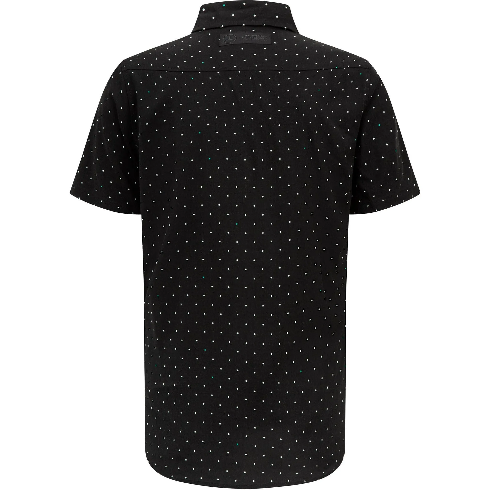 Mercedes AMG Petronas F1 Men's Polka Dot Button-Up Shirt