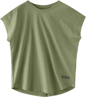 Plus Size Womens Clothing Cap Sleeves Crewneck Back Hollow Out Solid Color T-Shirts Loose Casual Summer Going Out Tees