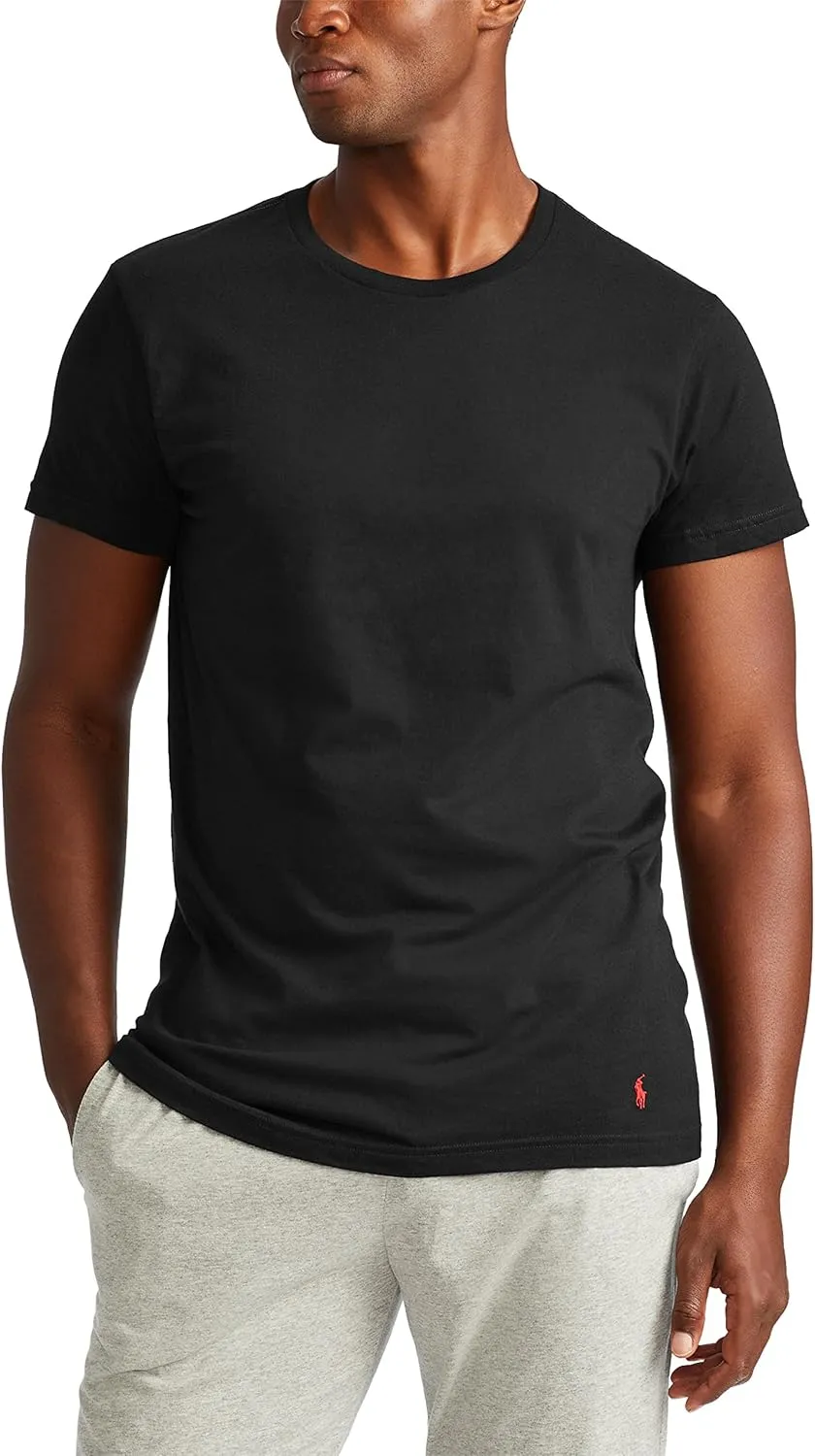 POLO RALPH LAUREN Men's Classic Fit Cotton Crew Undershirts, 3 Pack