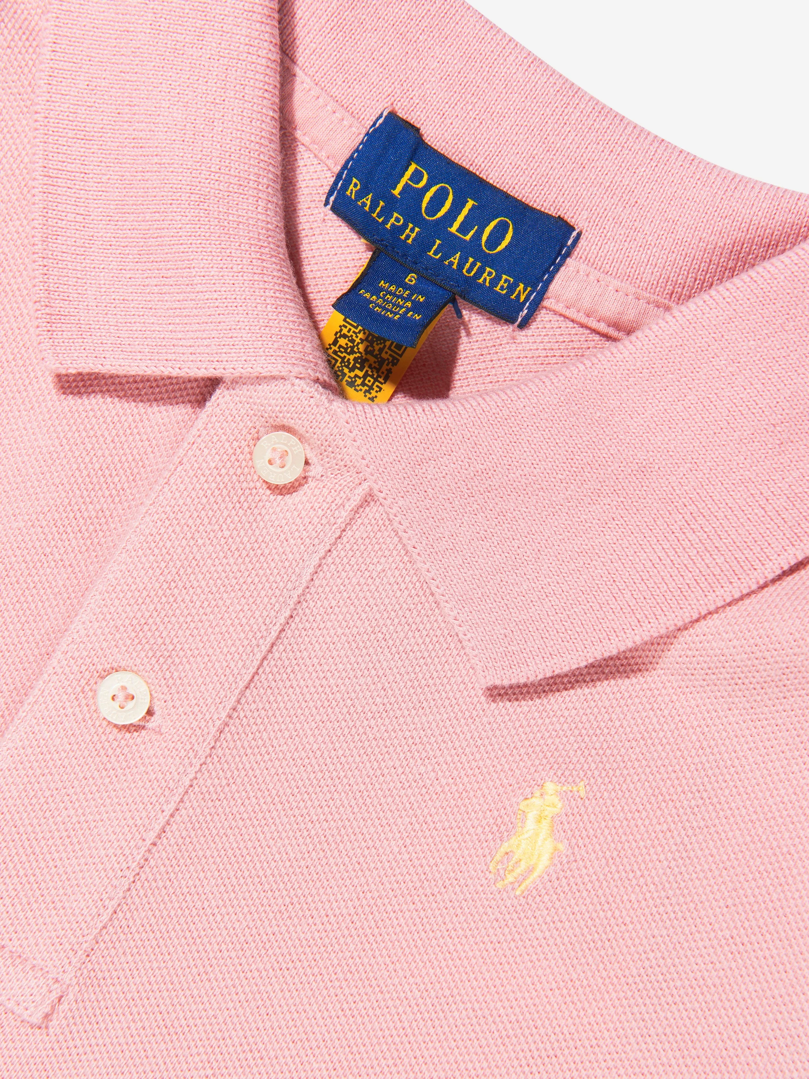 Ralph Lauren Girls Cropped Logo Polo Shirt