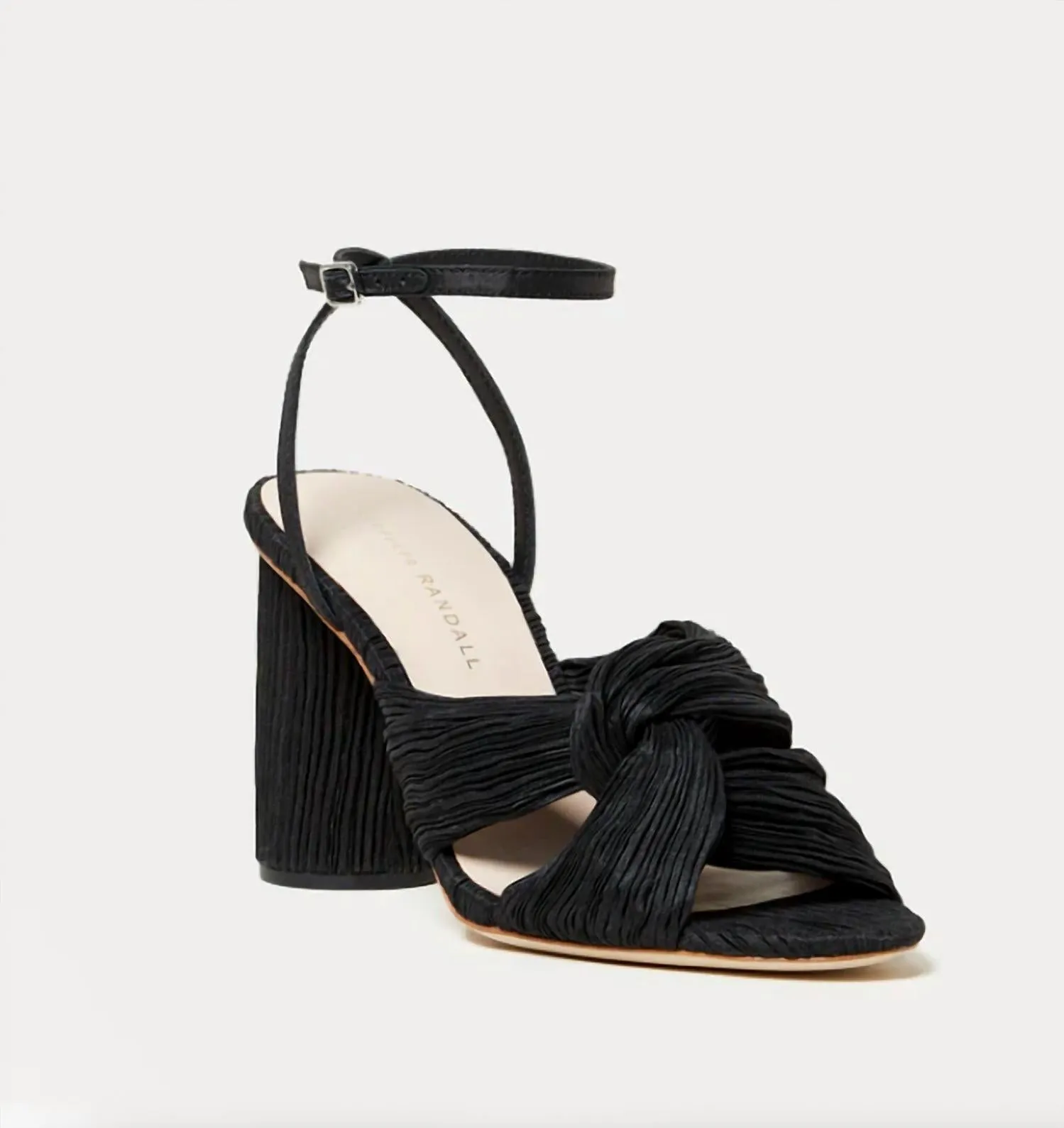 Reed Pleated Twist Heeled Sandal