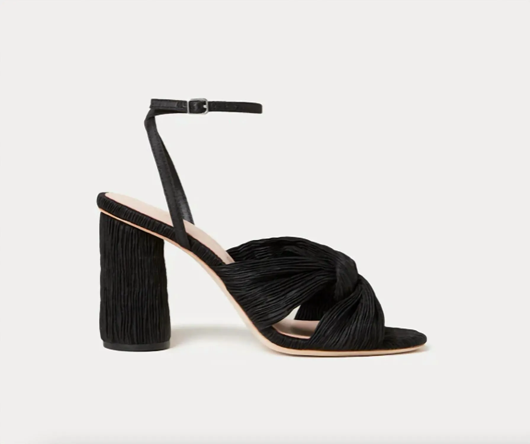 Reed Pleated Twist Heeled Sandal