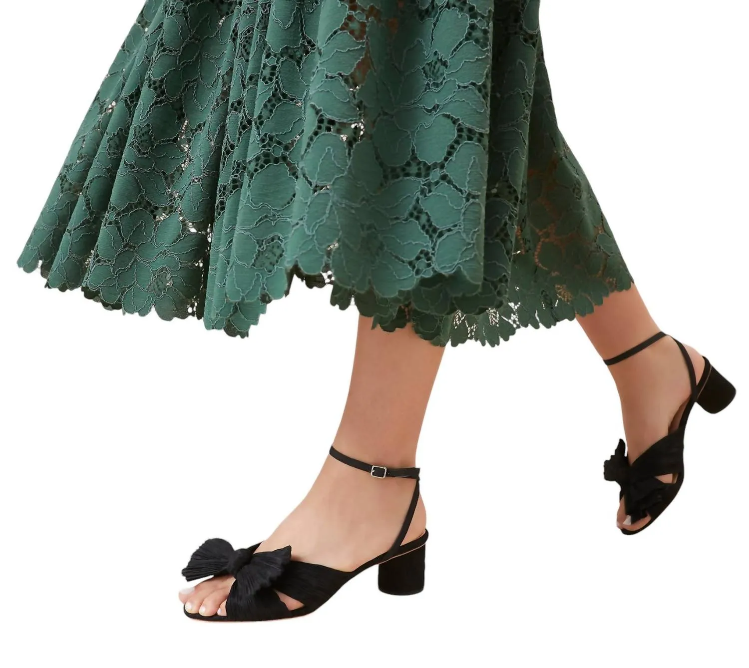 Reed Pleated Twist Heeled Sandal