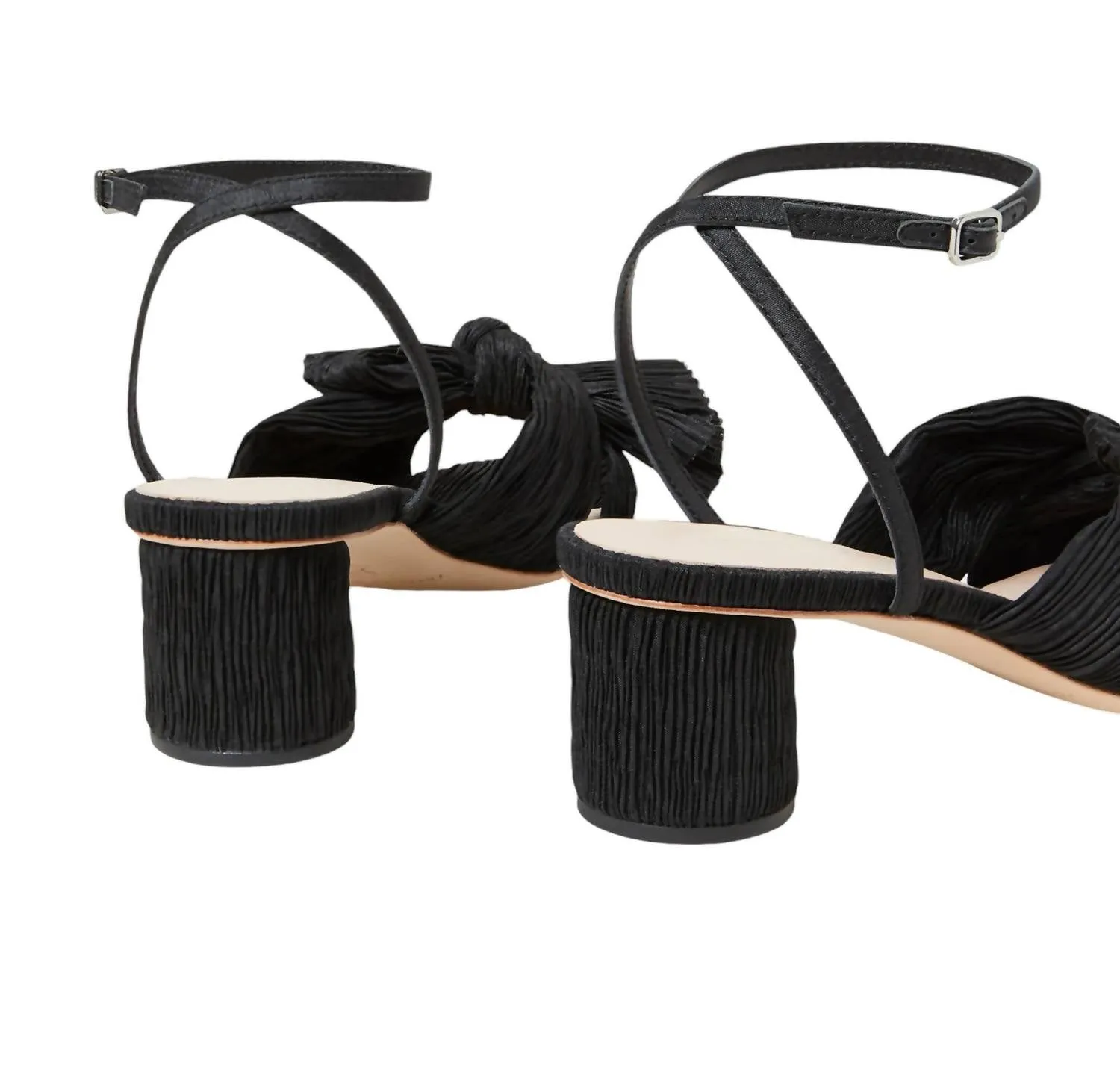 Reed Pleated Twist Heeled Sandal