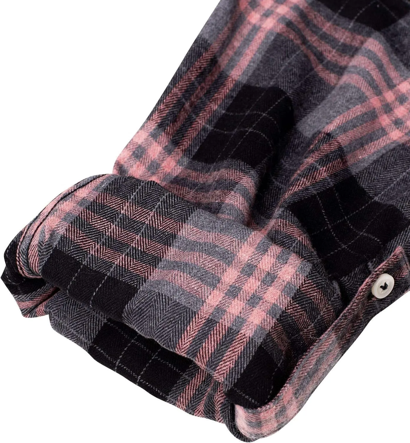 siliteelon Flannel Shirt Women Plaid Shirts Button Down Long Sleeve Oversized Cotton Boyfriend Casual Roll Up Blouse Tops