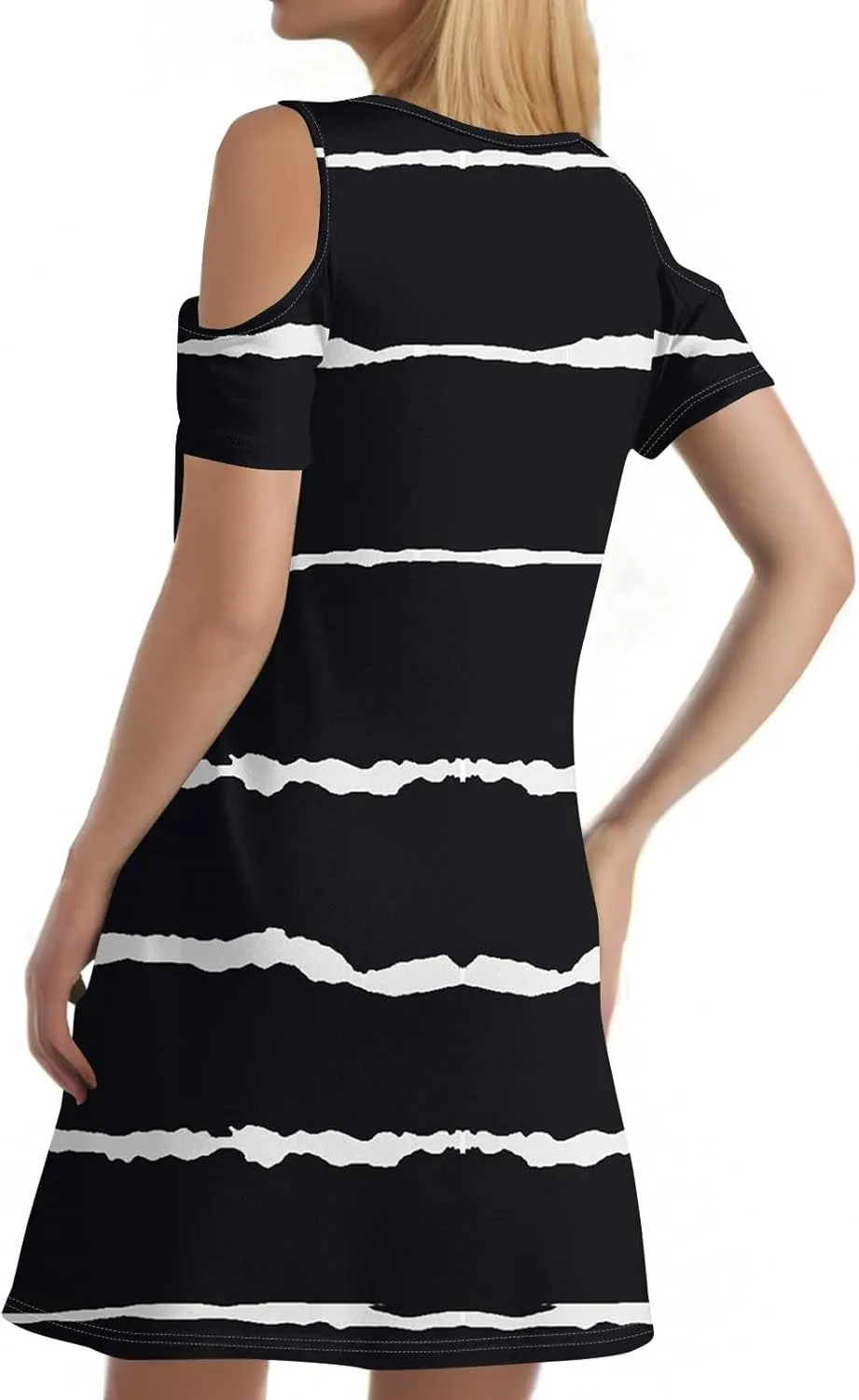 Summer Dresses for Women 2025 Beach Vacation Spring Clothes Eyelet Off-Shoulder Strap Fashion Mini Dress