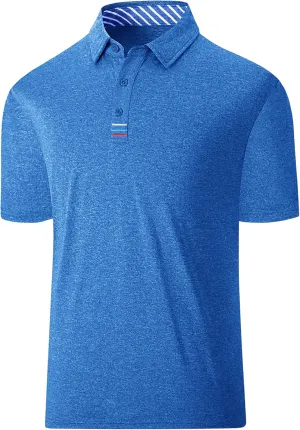SWISSWELL Golf Polo Shirts for Men Moisture Wicking Performance Short Sleeve Classic Fit Business Casual Shirt