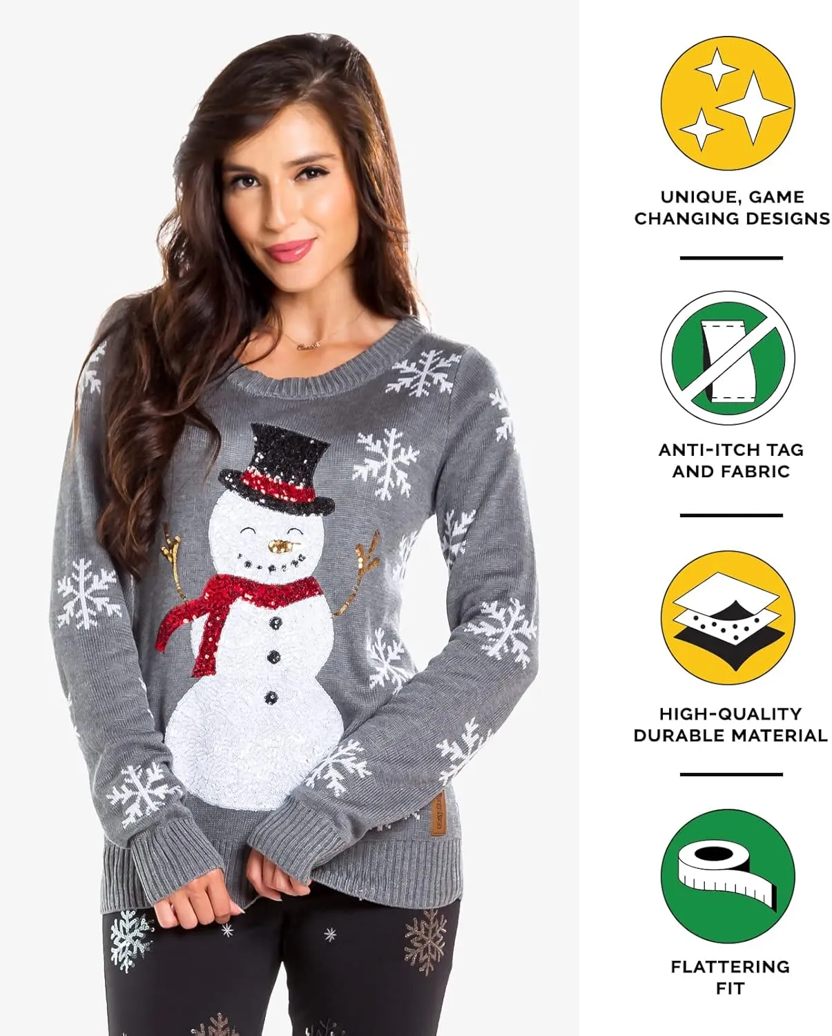 Tipsy Elves Ugly Christmas Sweaters for Women - Funny Festive Womens Christmas Sweaters - Cute Winter Holiday Outfit