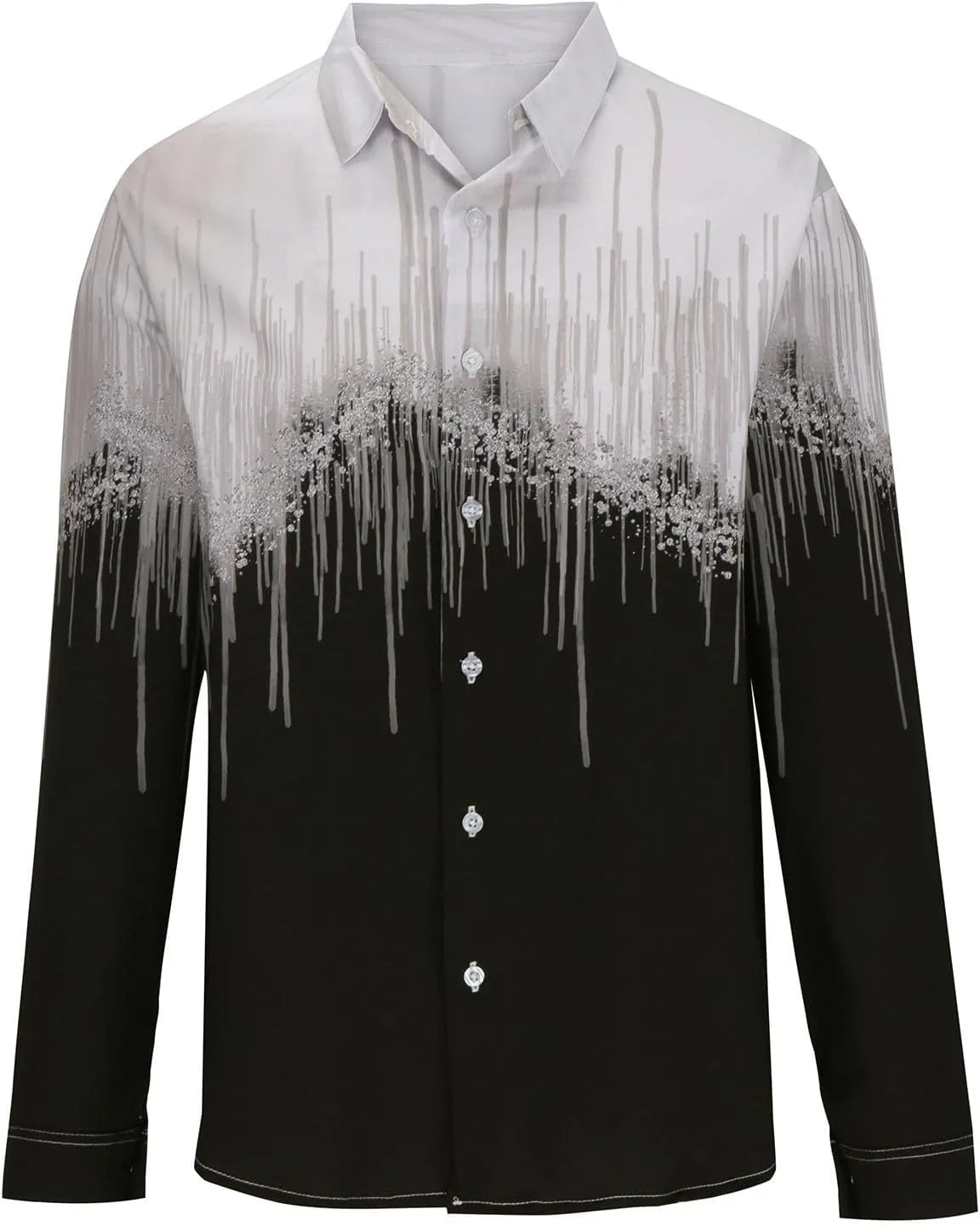Tops for Women Lapel V Neck Mushroom Print Shirts Summer Cotton Linen Tees Shirts Long Sleeve Button Down Blouses