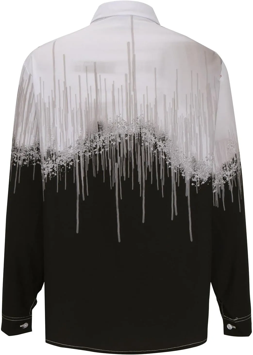 Tops for Women Lapel V Neck Mushroom Print Shirts Summer Cotton Linen Tees Shirts Long Sleeve Button Down Blouses