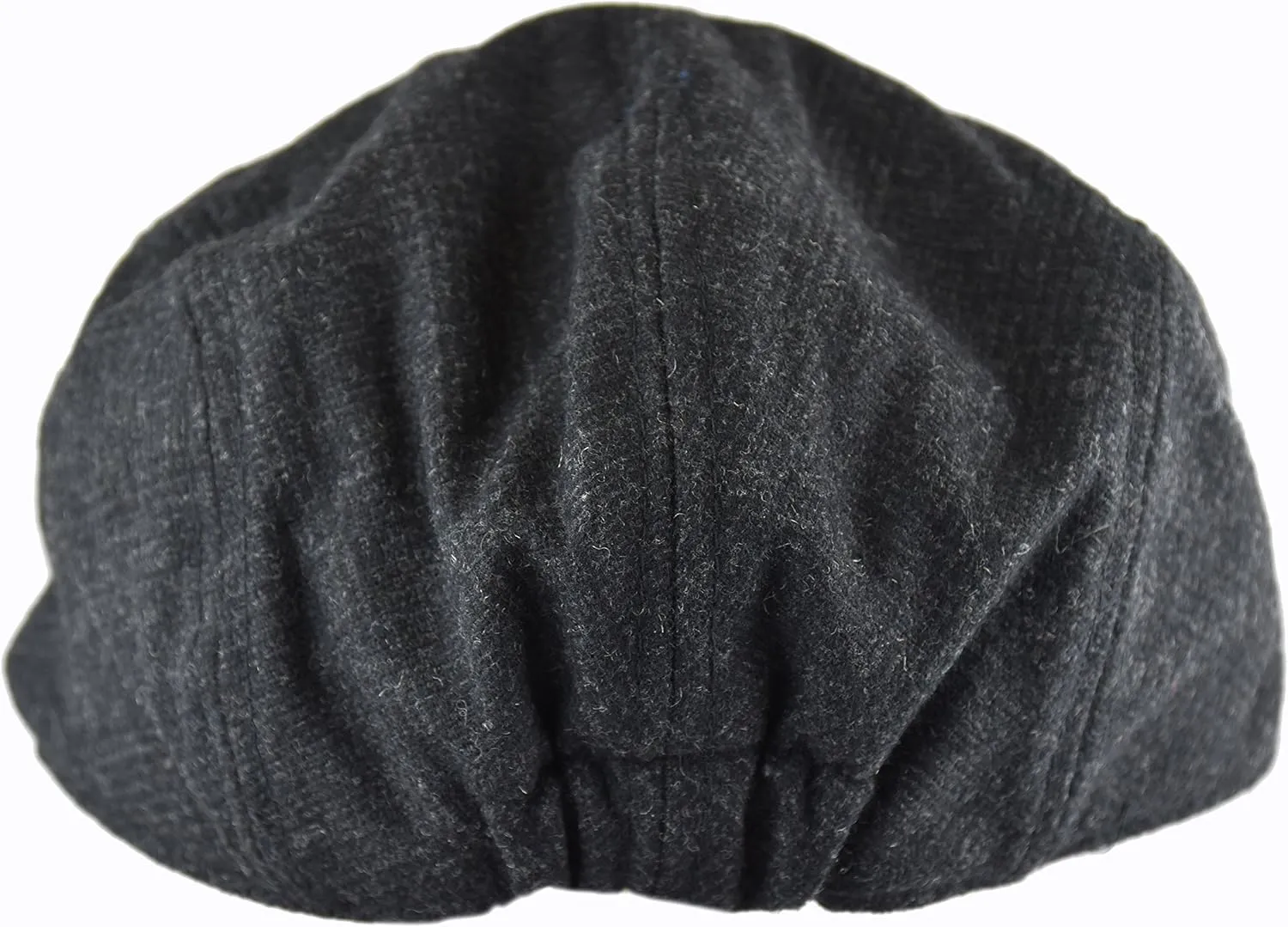 Wonderful Fashion Men's Classic Herringbone Tweed Wool Blend Newsboy Ivy Hat (Large/X-Large, Charcoal)